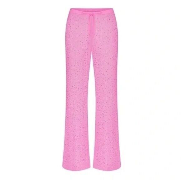 SKIMS Mesh Rhinestone Swim Cover Up in Pink NWT - Picture 4 of 10